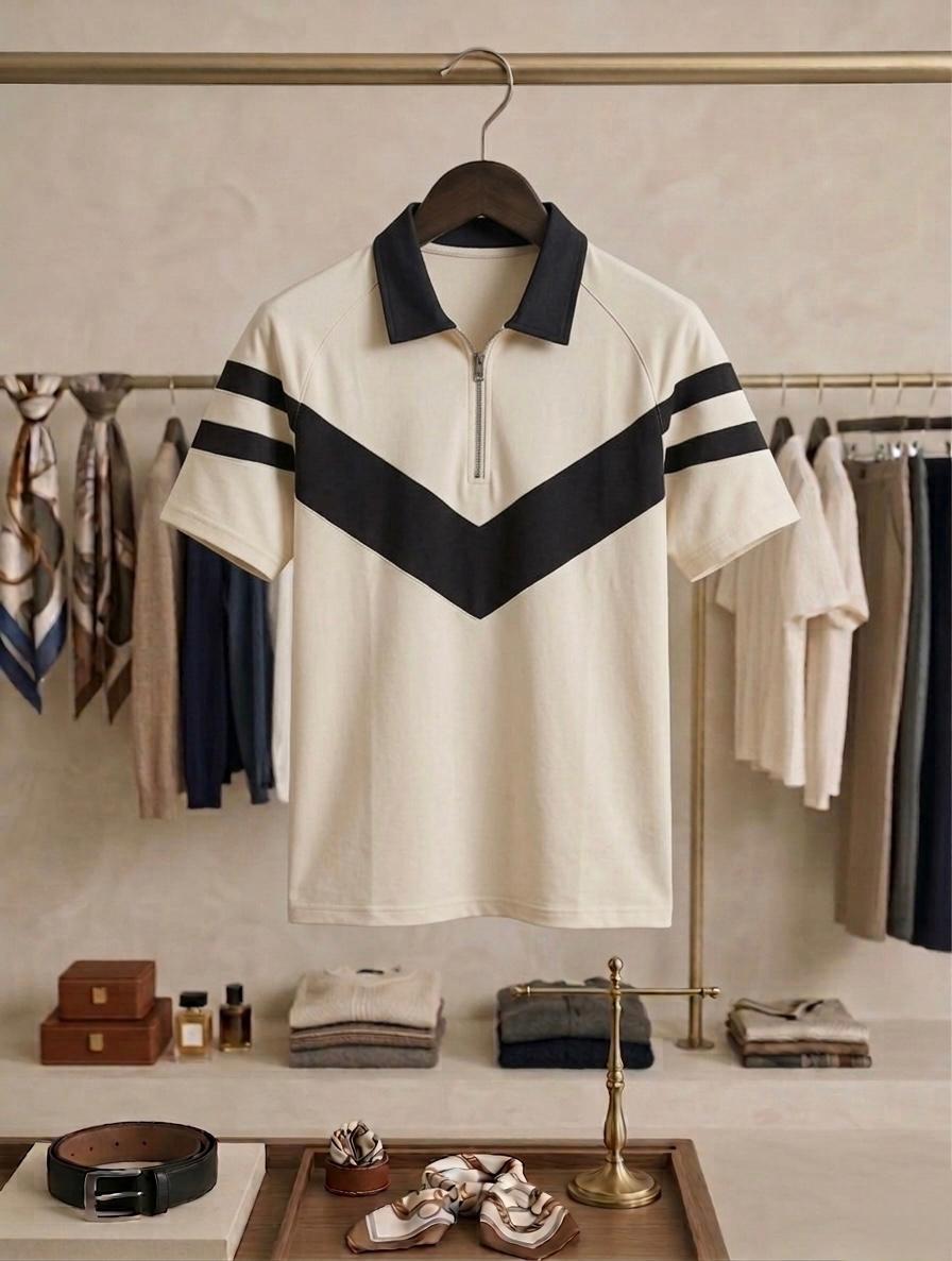 The Signature Chevron Half-Zip Polo