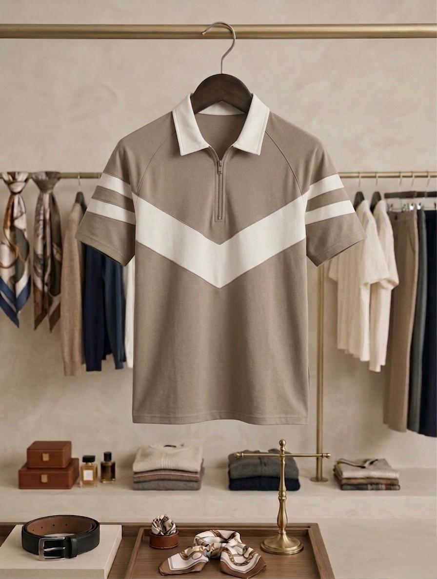 The Signature Chevron Half-Zip Polo