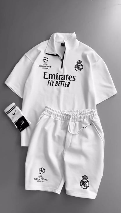 Real Madrid Black Training Kit – Shirt&Shorts Champions League Edition