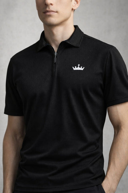 Premium Waffle Knit Zipper Shirt