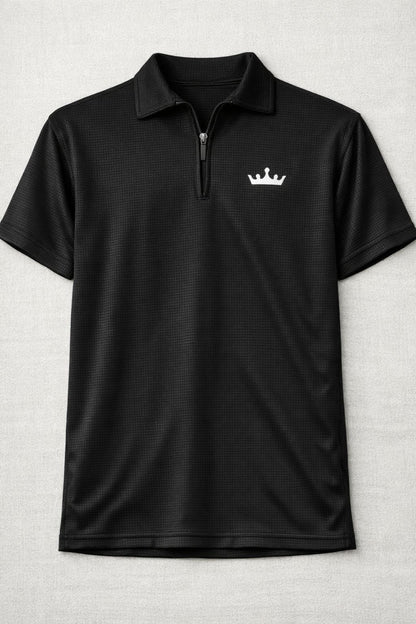 Premium Waffle Knit Zipper Shirt