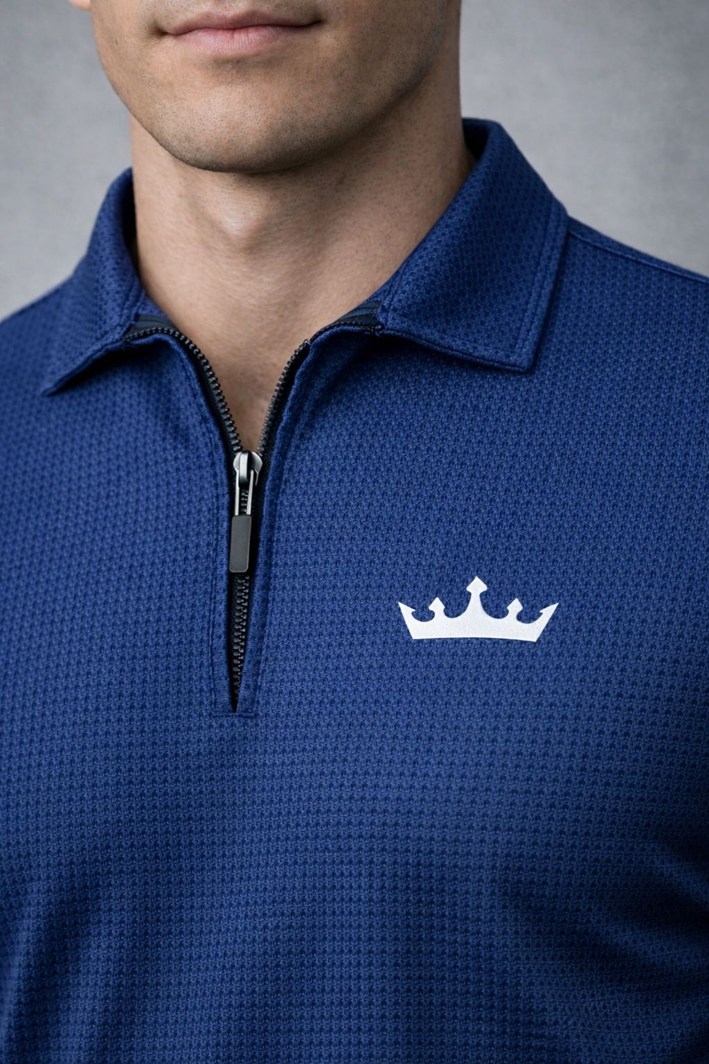 Premium Waffle Knit Zipper Shirt