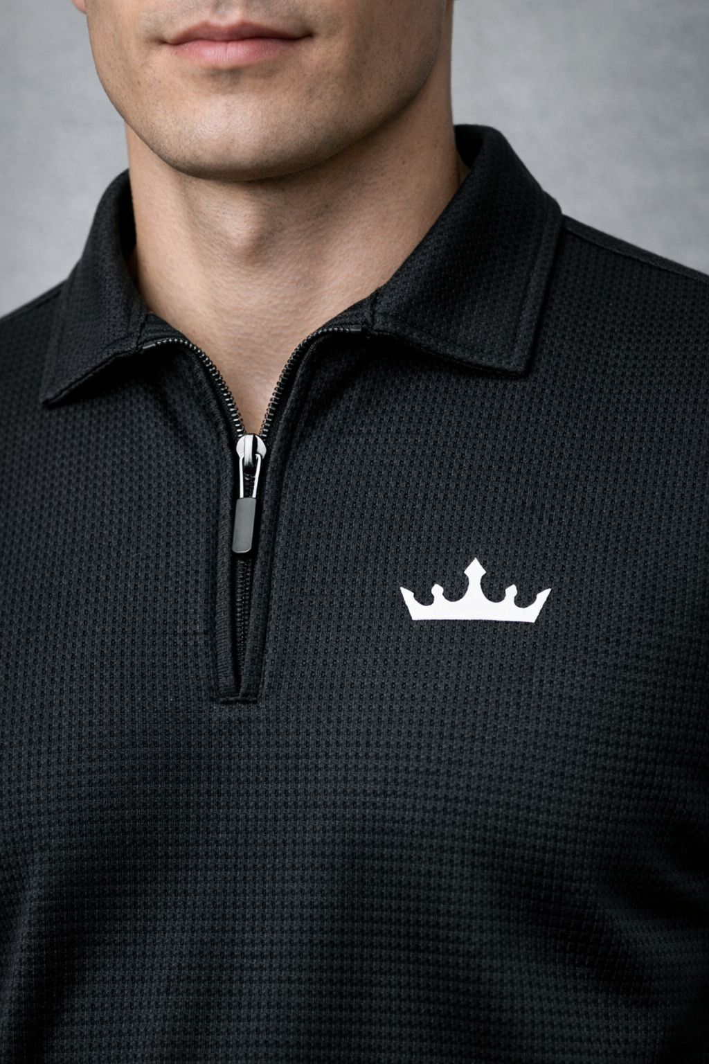 Premium Waffle Knit Zipper Shirt
