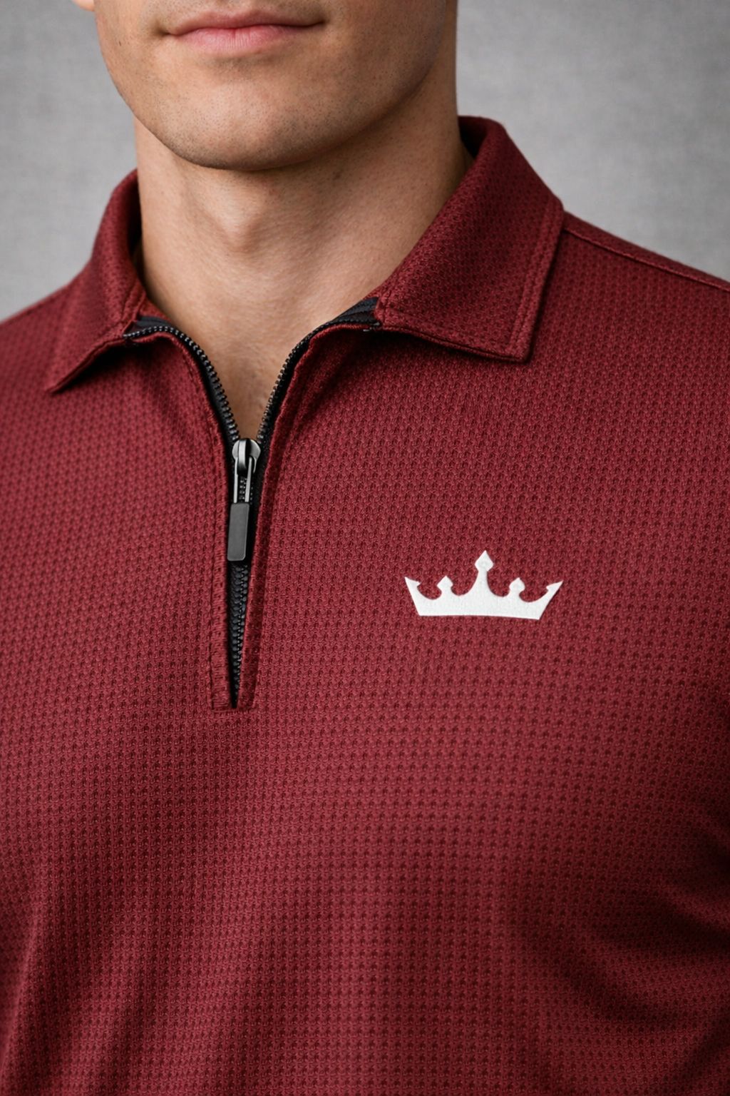 Premium Waffle Knit Zipper Shirt