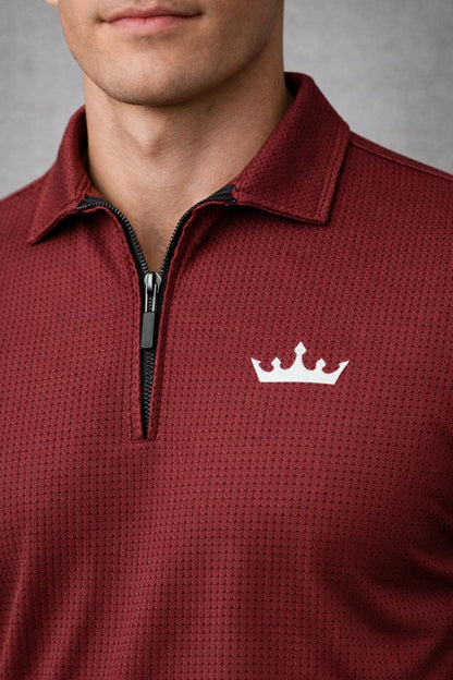 Premium Waffle Knit Zipper Shirt