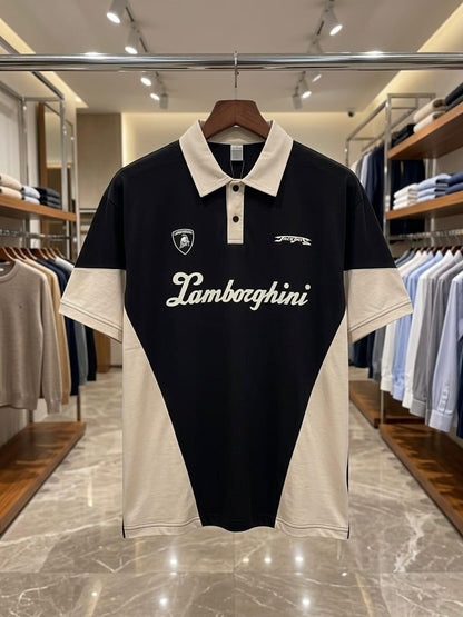 Lamborghini Contrast Panel Polo Shirt
