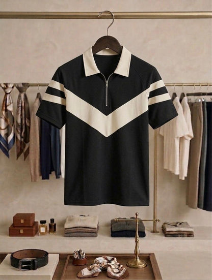 The Signature Chevron Half-Zip Polo