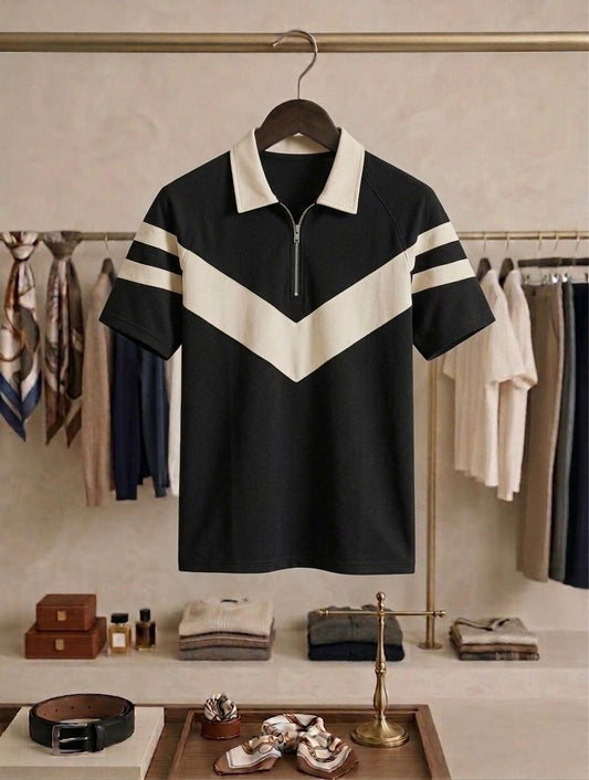 The Signature Chevron Half-Zip Polo