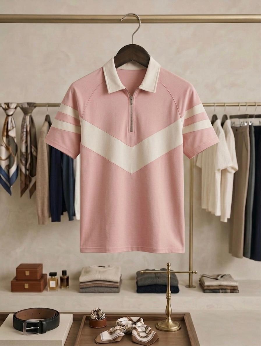 The Signature Chevron Half-Zip Polo